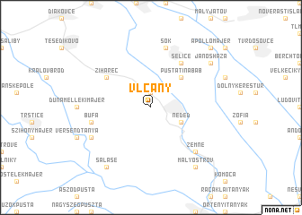 map of Vlčany