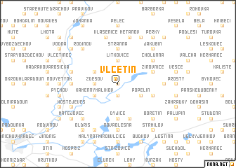 map of Vlčetín