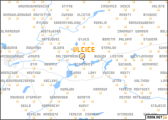 map of Vlčice