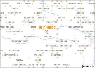 map of Vlčí Hora