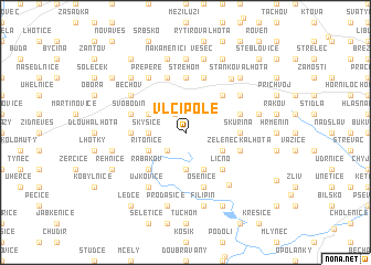 map of Vlčí Pole