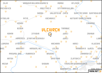 map of Vlčí Vrch