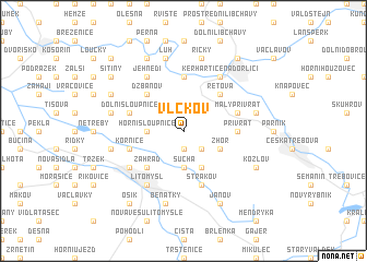 map of Vlčkov