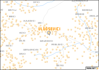 map of Vldoševići