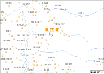 map of Vleshë