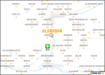 map of Vlkanová