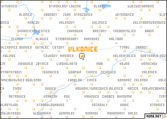 map of Vlkonice