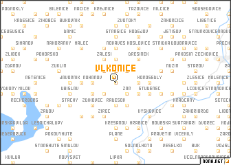 map of Vlkonice