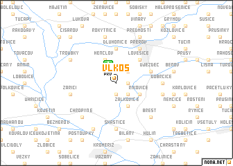map of Vlkoš