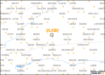 map of Vlkov