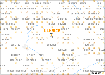 map of Vlksice