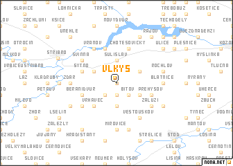 map of Vlkýš