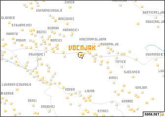 map of Voćnjak