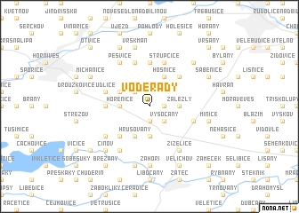 map of Voděrady