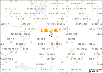 map of Voděrady