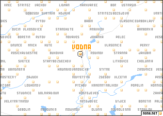 map of Vodná