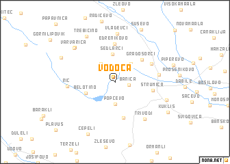 map of Vodoča