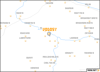 map of Vodosy