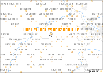 map of Voelfling-lès-Bouzonville