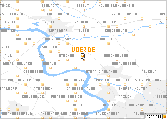 map of Voerde