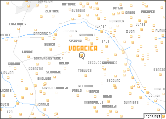 map of Vogačica