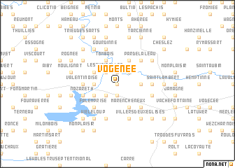 map of Vogenée