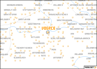 map of Vogrče