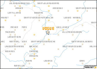 map of Vogüé