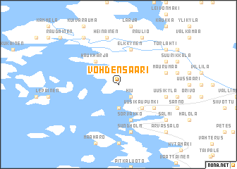 map of Vohdensaari