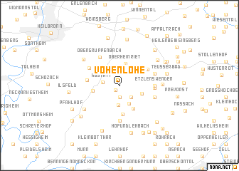 map of Vohenlohe