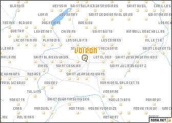 map of Voiron