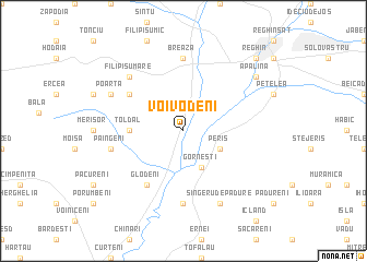 map of Voivodeni