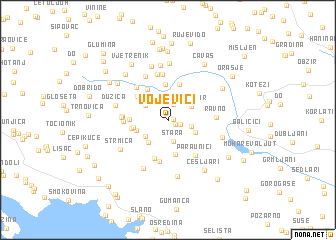 map of Vojevići