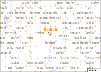 map of Vojice