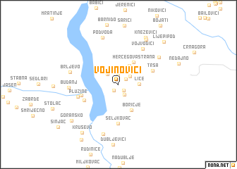 map of Vojinovići