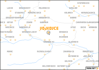 map of Vojkovce
