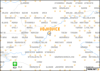 map of Vojkovice