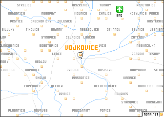 map of Vojkovice