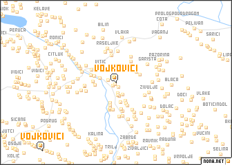 map of Vojkovići