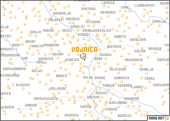 map of Vojnica