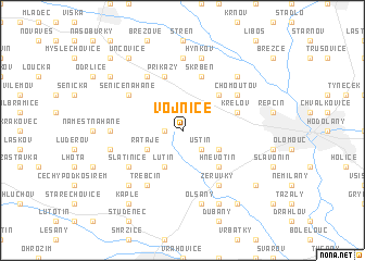 map of Vojnice