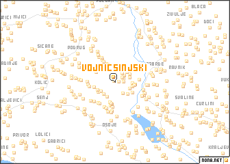 map of Vojnić Sinjski