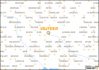 map of Vojtěšín