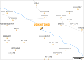 map of Vokhtoma