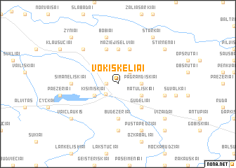 map of Vokiškėliai