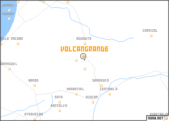 map of Volcán Grande