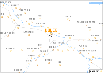 map of Volče