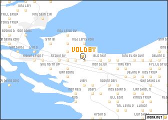 map of Voldby