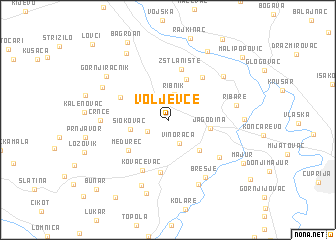 map of Voljevče