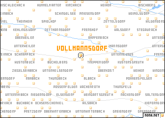 map of Vollmannsdorf